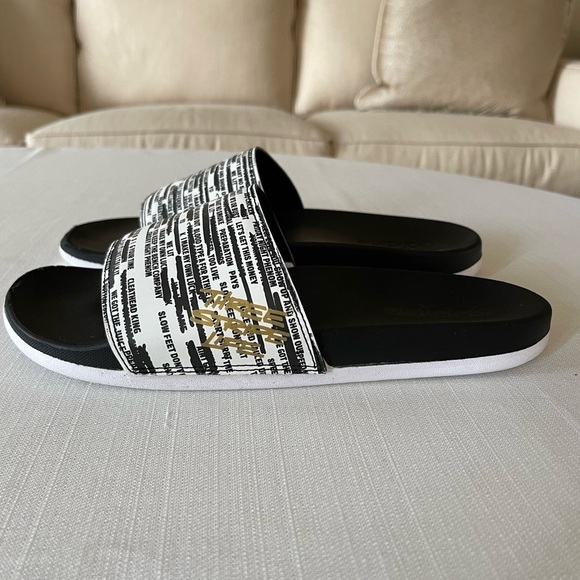 Adidas Synthetic Adilette Three Stripe Life Comfort Slides - Picture 6 of 17